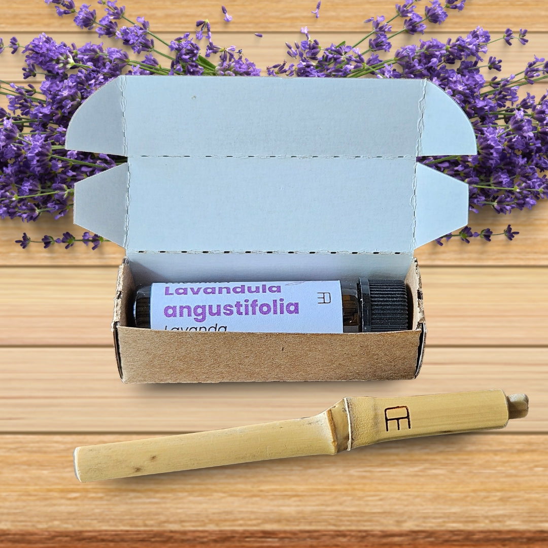 Inhaling 100% pure lavender essential oil through PIA offers a calming and soothing experience. Lavender is cherished for its ability to ease stress, promote relaxation, and support restful sleep. Each breath envelops you in a gentle floral aroma, helping to calm your mind, reduce anxiety, and create a sense of peace.
Our lavender essential oil comes in a premium 5.5 ml glass bottle, guaranteeing purity and quality in every drop. Designed for use with PIA