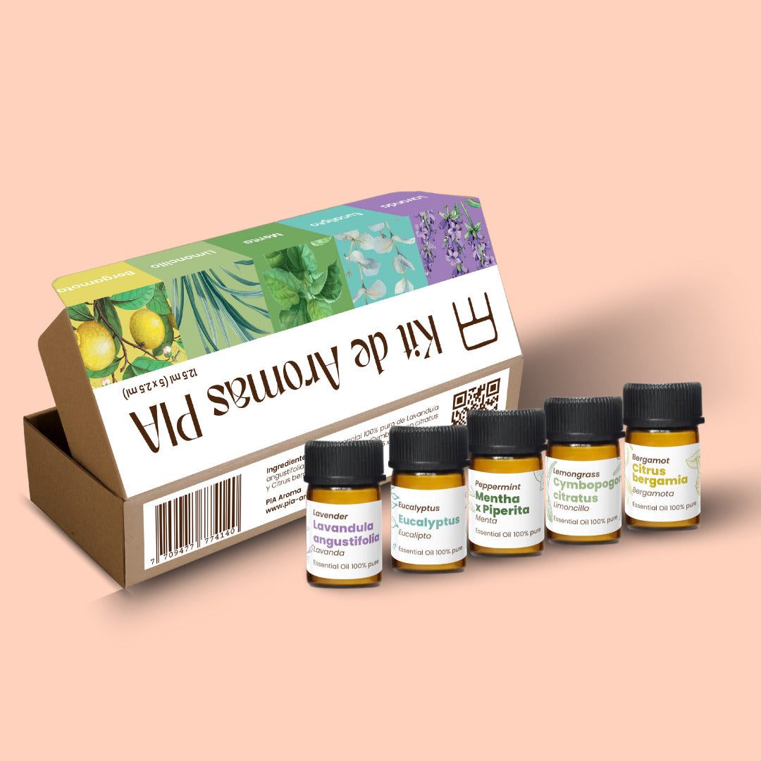 PIA Inhaler + 5 Essential Oils Kit  (12.5 ml)